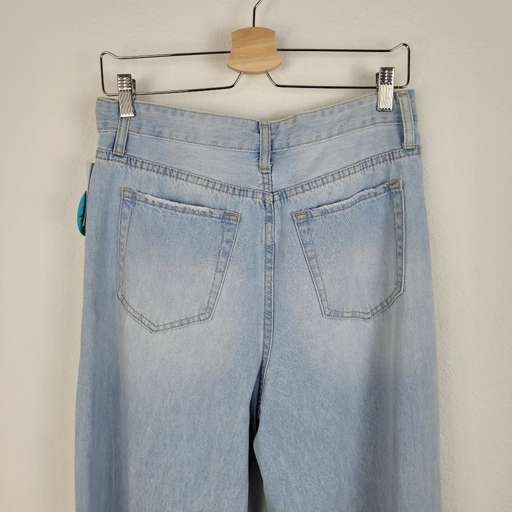 Ymi rip distressed light wash wide leg 90's style jeans - Picture 10 of 11